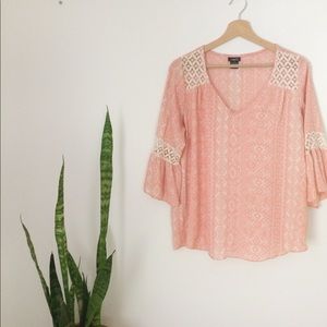 Blouse with bell sleeves:)